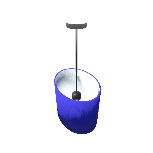 Hanging Light-001 - Oval Shade Blue